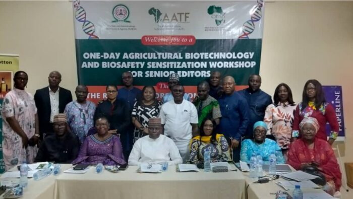 Participants at a biotechnology and biosafety sensitization workshop for senior editors of national media outlets in Abuja