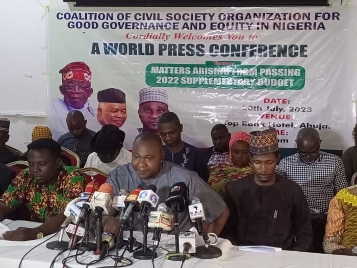 World press conference by Coalition of Civil Society for Good Governance and Equity in Nigeria