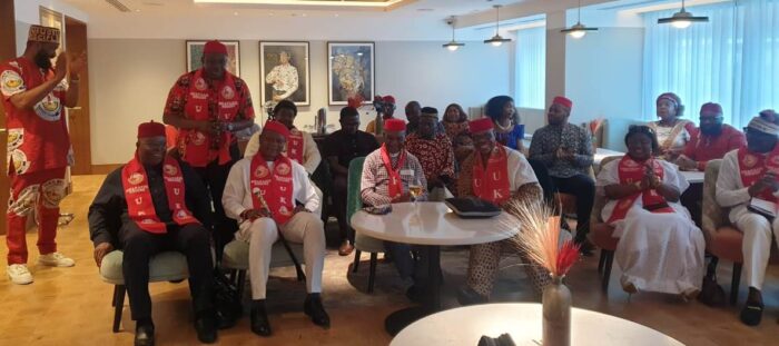 Some members and leaders of Ohanaeze Ndigbo in UK during the visit of Chief Emmanuel Iwuanyanwu, President-General, Ohanaeze Ndigbo worldwide