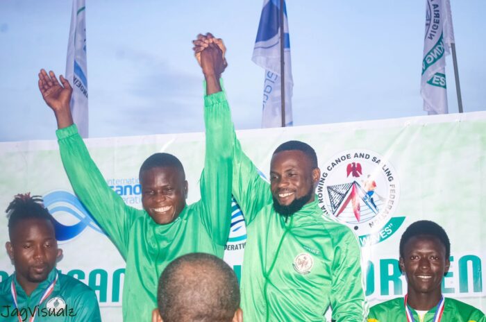 Winners at the 1st African Admiral Porbeni Canoe Race championships in Abuja