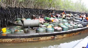 Read more about the article Military destroys 34 illegal refining sites, apprehends 59 suspects