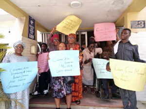 The Group displaying placards with different descriptions suggesting inclusion of PWDs 