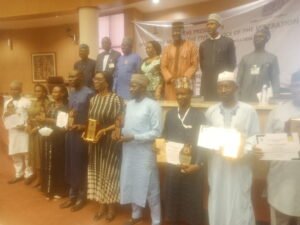The management team, OHSCF, and the awardees at the 2023 Rewards and Recognition ceremony of HoS on Thursday in Abuja