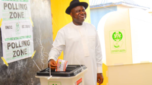 Read more about the article Diri votes, commends INEC for seamless process