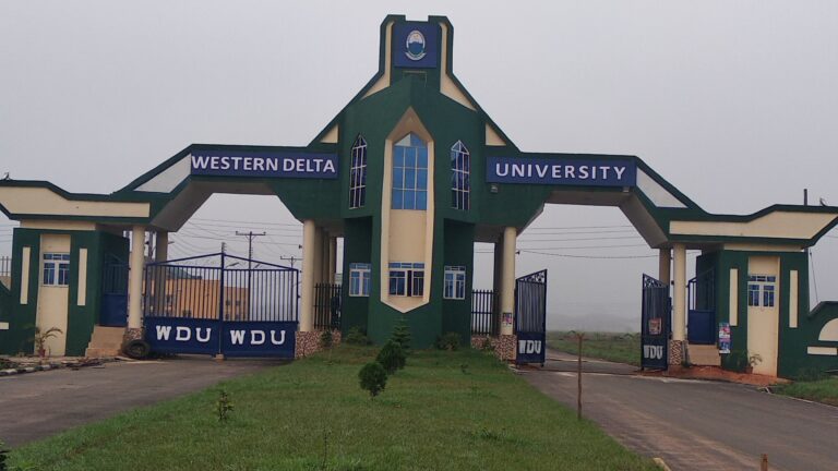 Main gate, Western Delta University (WDU), Oghara, Delta state