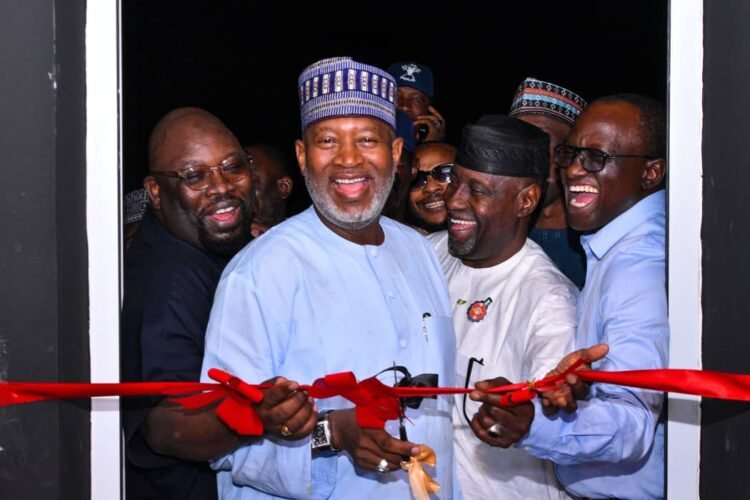 From left: Chairman, Board of Trustees of the Nigerian Army Polo Association (NAPA), Nasiru Danu; former Minister of Aviation and Patron, Rubicon Polo team, Hadi Sirika; a farmer and Polo enthusiast, Farouk Aliyu and the Chairman of NAPA, Brig.-Gen. Adamu Laka, during the inauguration of the NAPA/Guards Polo Club house on the sidelines of the ongoing 2023 National Carnival Polo Tournament in Abuja on Friday (15/12/23)