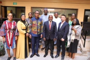 The Minister of State for Education, Dr Yusuf Sununu, with members of Rutgers University- Camden, led by its Chancellor, Antonio Tillis