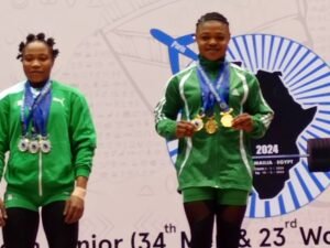 Read more about the article Olympics qualifier: Team Nigeria wins 6 medals at weightlifting championship in Egypt