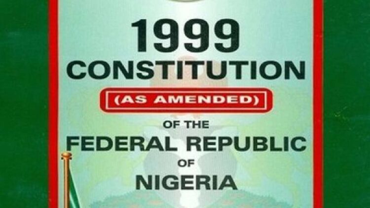 Front page of the Nigerian Constitution