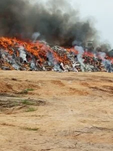 Read more about the article NDLEA destroys 304,436kg, 40,042 litres of illicit drugs in Badagry