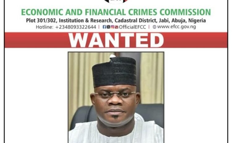 Read more about the article Alleged fraud: EFCC declares Yahaya Bello wanted
