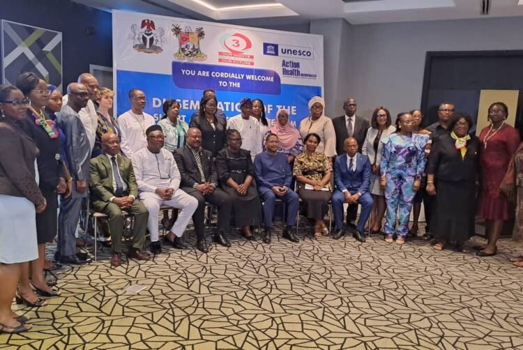 Participants at a High-Level Dissemination Meeting on the Short and Intermediate-Term Outcomes of FLHE Implementation in Lagos State on Tuesday.