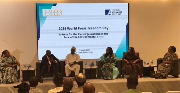 Panelists discussing a topic during the 2024 World Press Freedom Day celebration