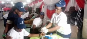 Blood donation exercise at the occasion of World Blood Donor Day at LUTH on Friday in Lagos