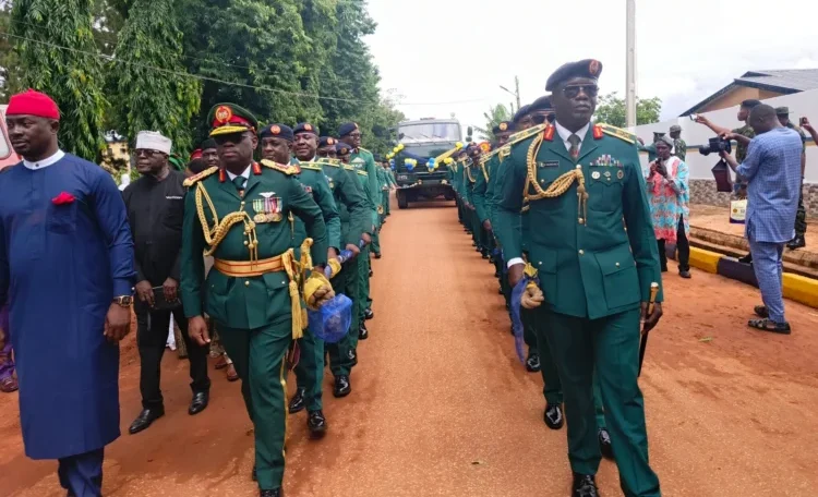 Parade for the retiring Army Generals and others
