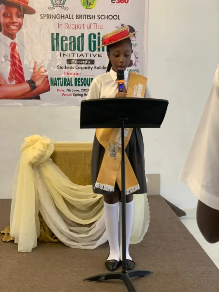  11-year old student urges effective use of natural resources