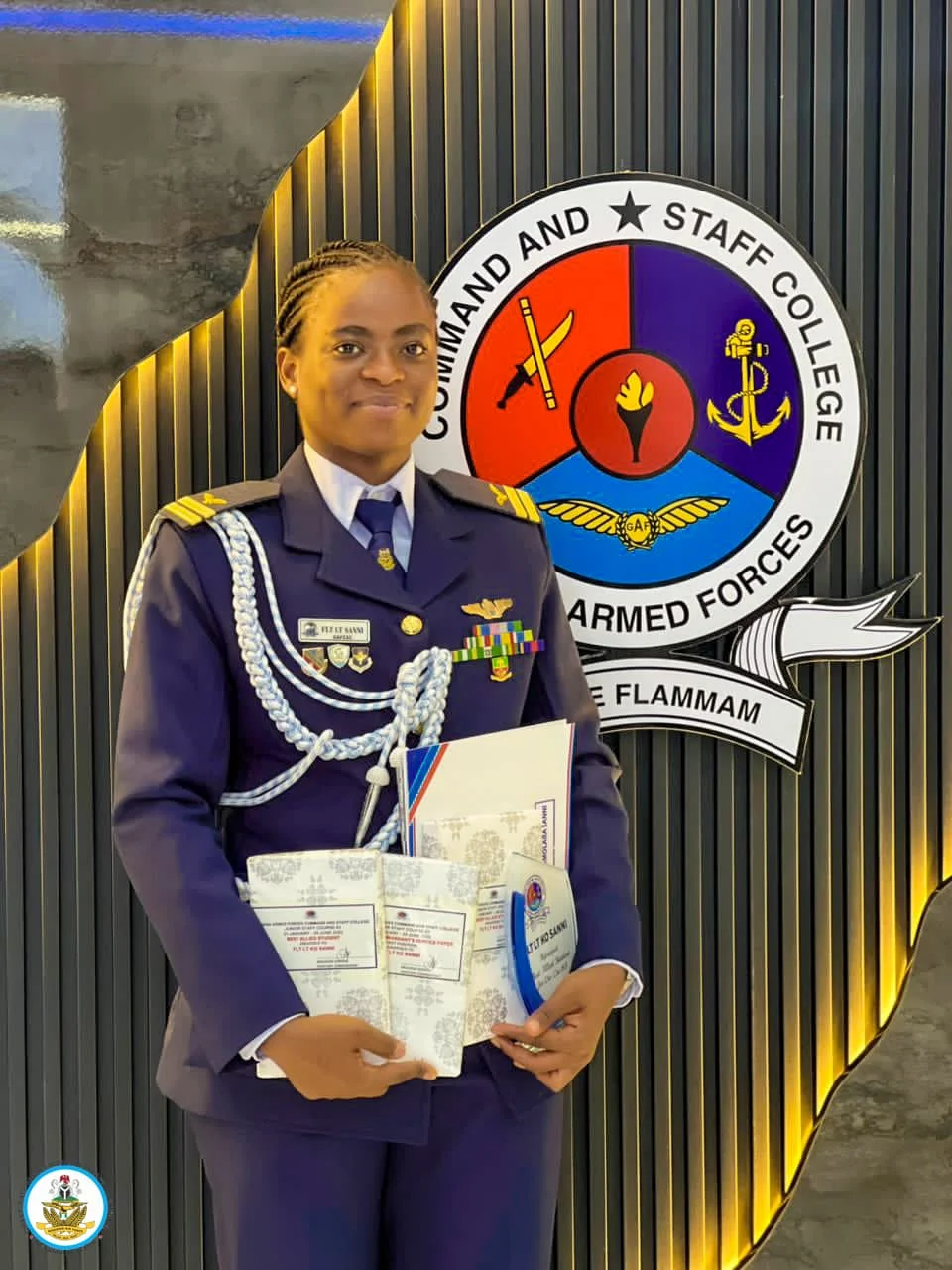 Nigeria’s first female fighter pilot wins top awards in Ghana