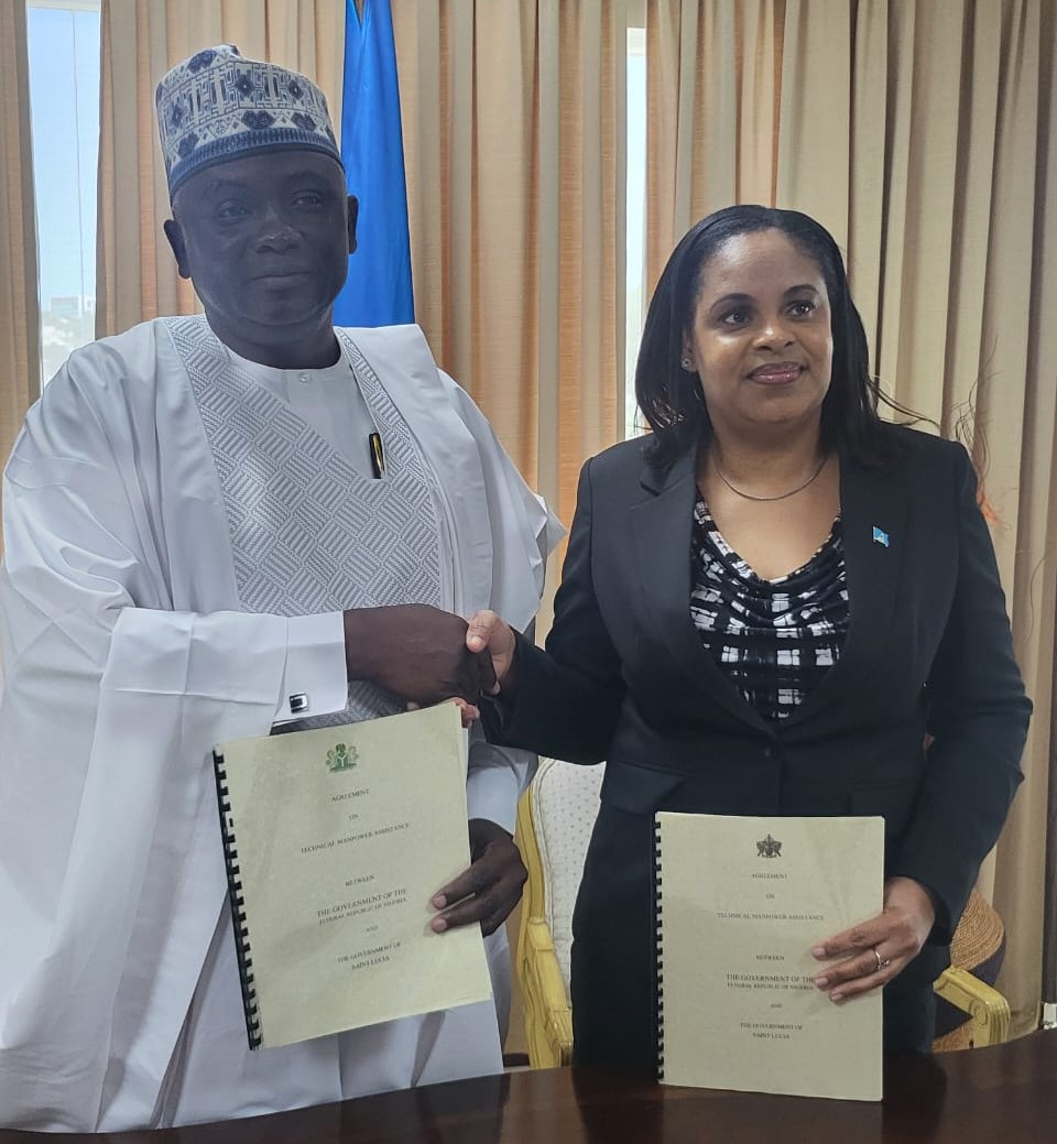 Nigeria, Saint Lucia sign manpower assistance deal