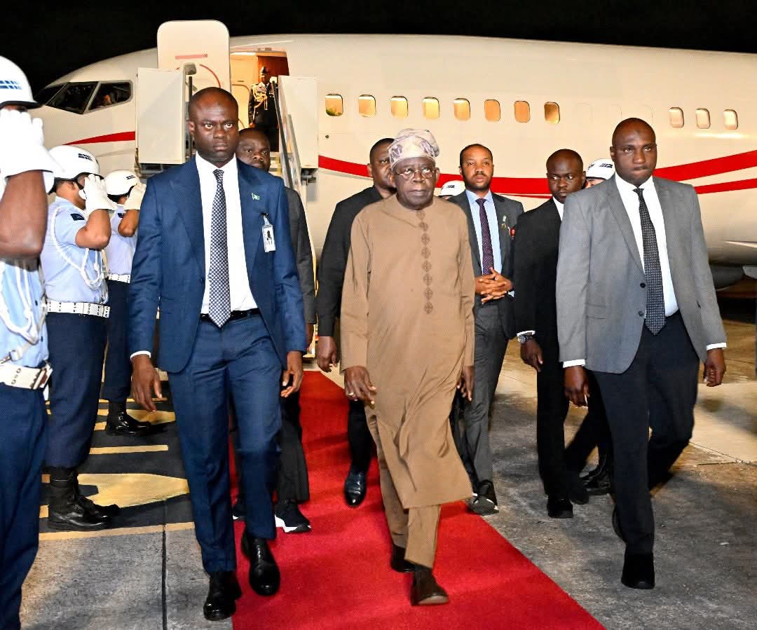 ‎Tinubu arrives in Brazil for BRICS Summit