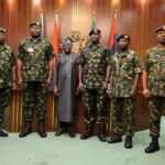 Tinubu meets newly appointed service chiefs Tinubu meets newly appointed service chiefs