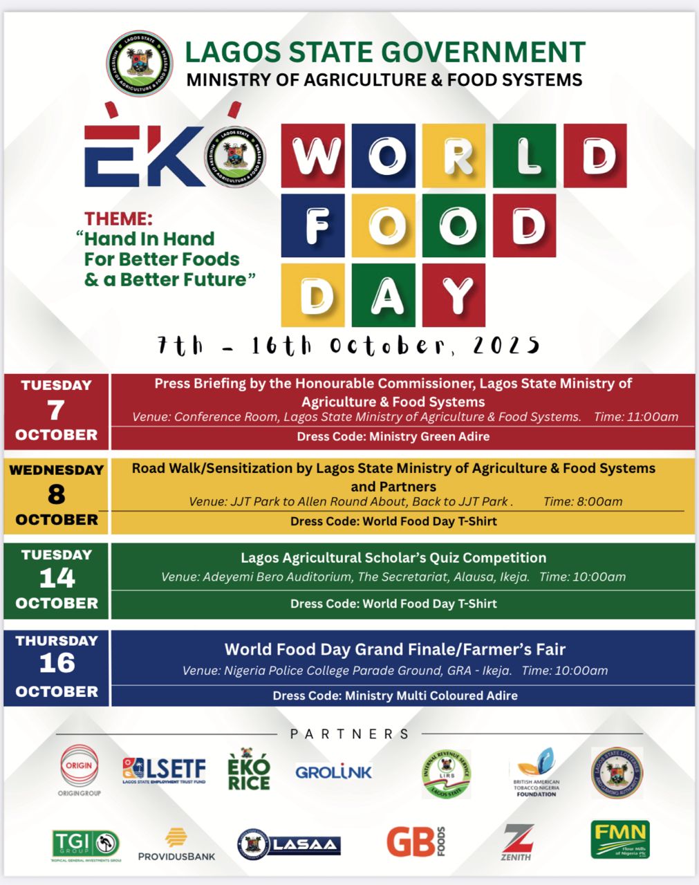 LASG pushes for stronger partnerships on food security