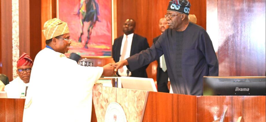 ‎Tinubu swears in Amupitan as INEC chairman, urges credible elections