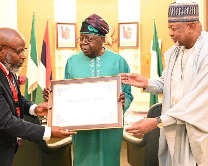 Tinubu hails Prof. Adenle, winner of global food, peace award