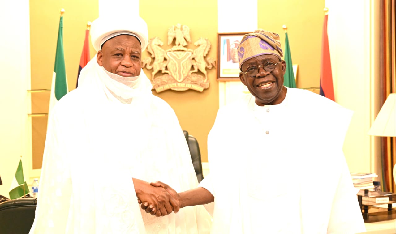 ‎Tinubu hosts Sultan on religious harmony, national cohesion