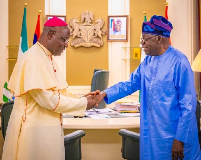 Tinubu meets Catholic Archbishop Kaigama