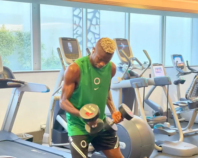 Eagles in high spirit as Osimhen arrives team’s AFCON camp in Cairo