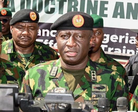 The Chief of Army Staff (COAS), Lt.-Gen. Waidi Shaibu, at the opening of the 2026 Training and Doctrine Command (TRADOC) Conference in Minna on (6/1/26)