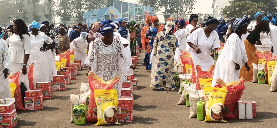 Air Chief’s Wife decries exploitation of widows, distributes food, cash to 500 women