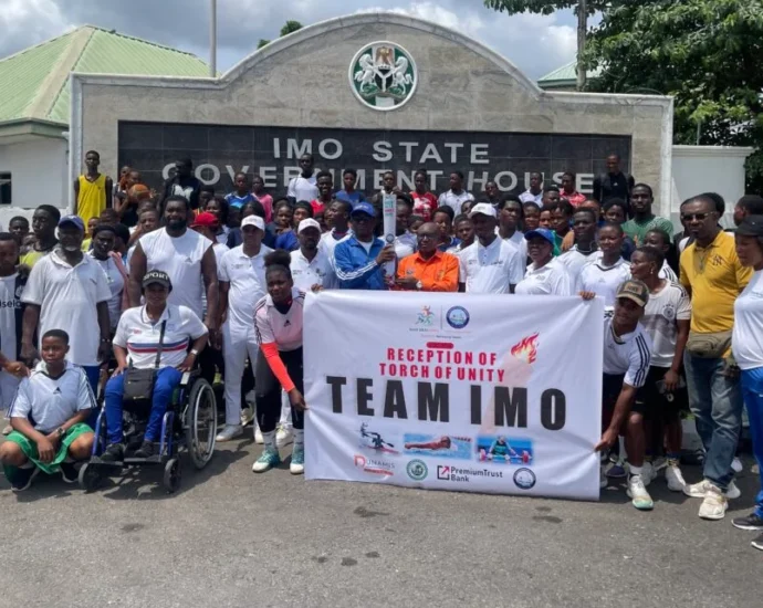Uzodimma welcomes Niger Delta Games Torch of Unity