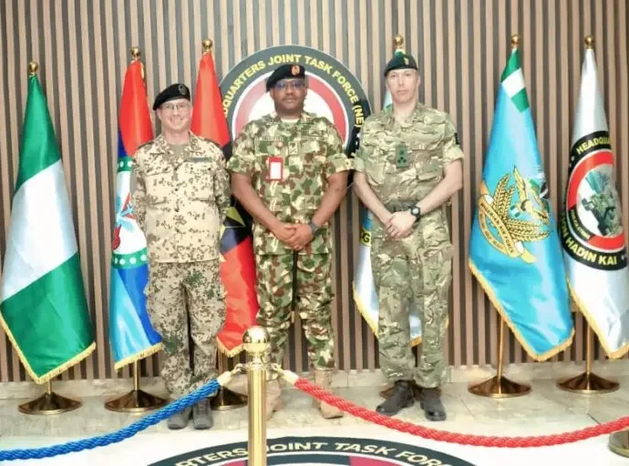 Counter-terrorism: UK, German defence attachés visit theatre command in Borno
