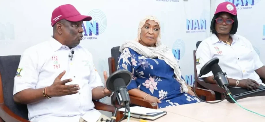 L-R: Mr Femi Giwa, General Manager, Lagos State Command and Control Centre; Ifeyinwa Omowole, Managing Editor/Head of Lagos Office, NAN, and Mrs Yemi Sule, Head, Public Affairs, LSCCC