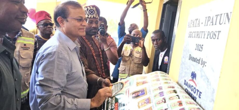 Dangote Cement inaugutes security posts in Kogi host communities