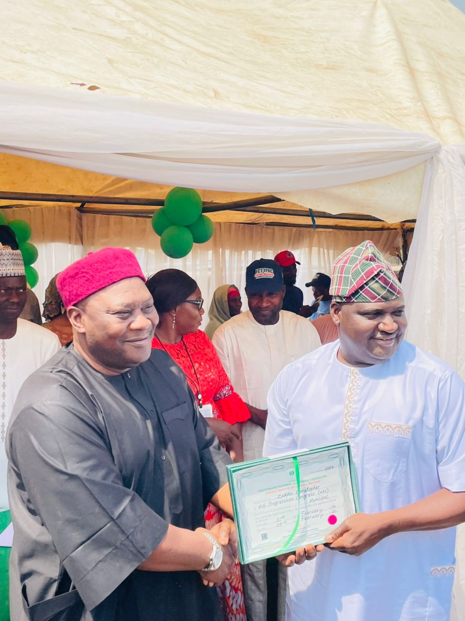 INEC presents certificates of return to AMAC chairman, others INEC presents certificates of return to AMAC chairman, others
