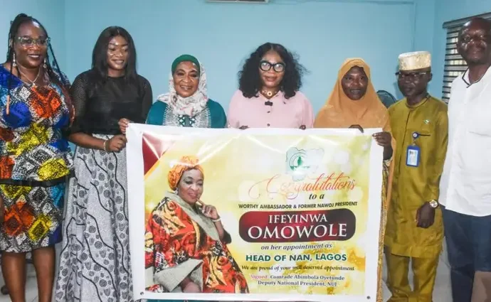 NUJ National delegation celebrates Omowole’s rise as NAN HLO