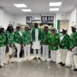 The Energy Commission of Nigeria (ECN), Director-General, Dr Mustapha Abdullahi and Ladies Golf Association of Nigeria (LGAN) President, Dr Lami Onayi Ahmed (middle), and her delegation during a courtesy visit to the Commission’s headquarters in Abuja on Friday. (PhotoCredit:NAN)
