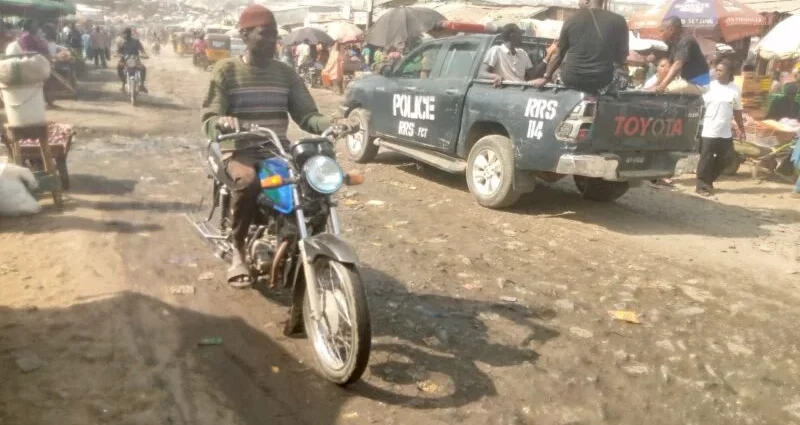 Portion of dilapidated Mpape road