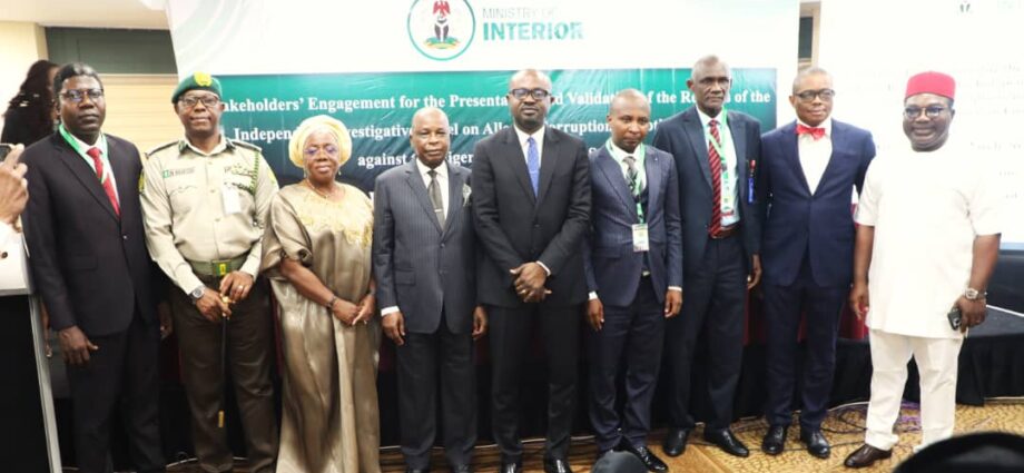 Members of Independent Investigative Panel on alleged corruption and other violations against the Nigeria Correctional Service (NCoS)