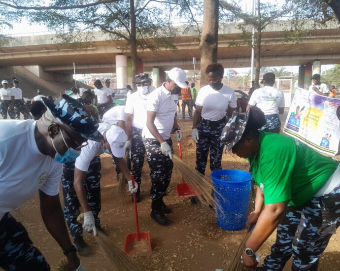 Police embarked on environmental sanitation exercise in Abuja as part of activities lined up for the 2026 National Police Day