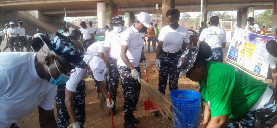 Police embarked on environmental sanitation exercise in Abuja as part of activities lined up for the 2026 National Police Day