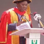 Prof. Wilfred Ugwuanyi, delivering the 39th Inaugural Lecture of the National Open University of Nigeria (NOUN)