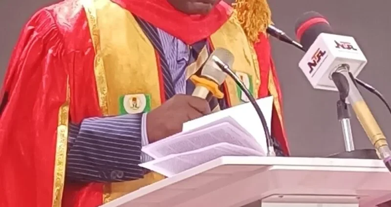 Prof. Wilfred Ugwuanyi, delivering the 39th Inaugural Lecture of the National Open University of Nigeria (NOUN)