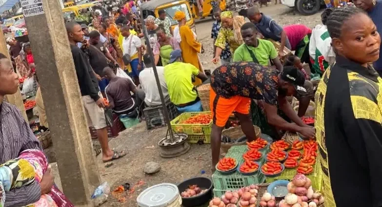 Some Lagos residents in one of the markets in the state
