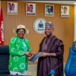 Director-General of NILDS, Prof. Abubakar O. Suliaman and the LGAN President, Dr. Lami Onayi Ahmed during a signing of Memorandum of Understanding (MoU) between both parties at the institute in Abuja on Thursday. (PhotoCredit:NAN)