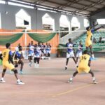 Nigerian Volleyball players in a contest