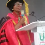 Prof. Rosemary Ogbodo-Adoga, a professor of Guidance and Councelling, Department of Educational Foundation, National Open University of Nigeria (NOUN), delivering her inaugural lecture