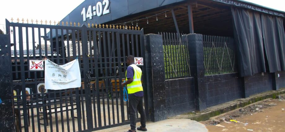 The 14:02 Lounge and Bar, sealed by LASEPA